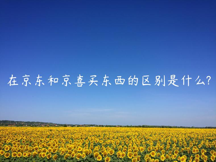 在京東和京喜買(mǎi)東西的區(qū)別是什么?